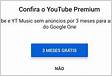 Google One oferece três meses grátis de YouTube
